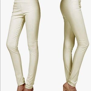 White faux leather leggings in SMALL OR MEDIUM! BRAND NEW!!!